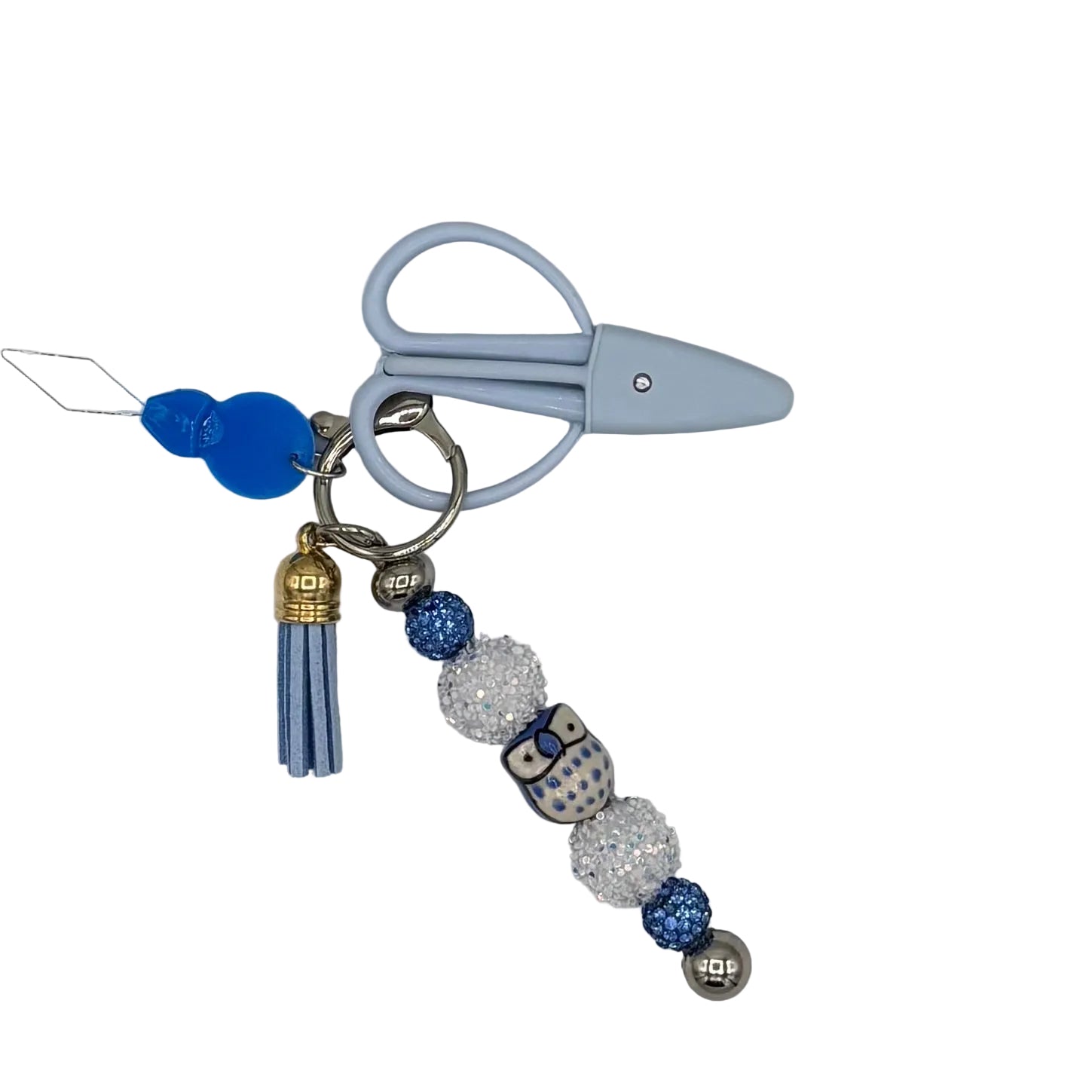 Blue Owl Scissors Fob