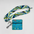 Green & Blue Scarf with Blue Pouch