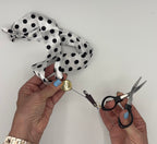 Black & White Polka Dot Stitching Scarf