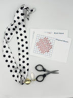 Black & White Polka Dot Stitching Scarf