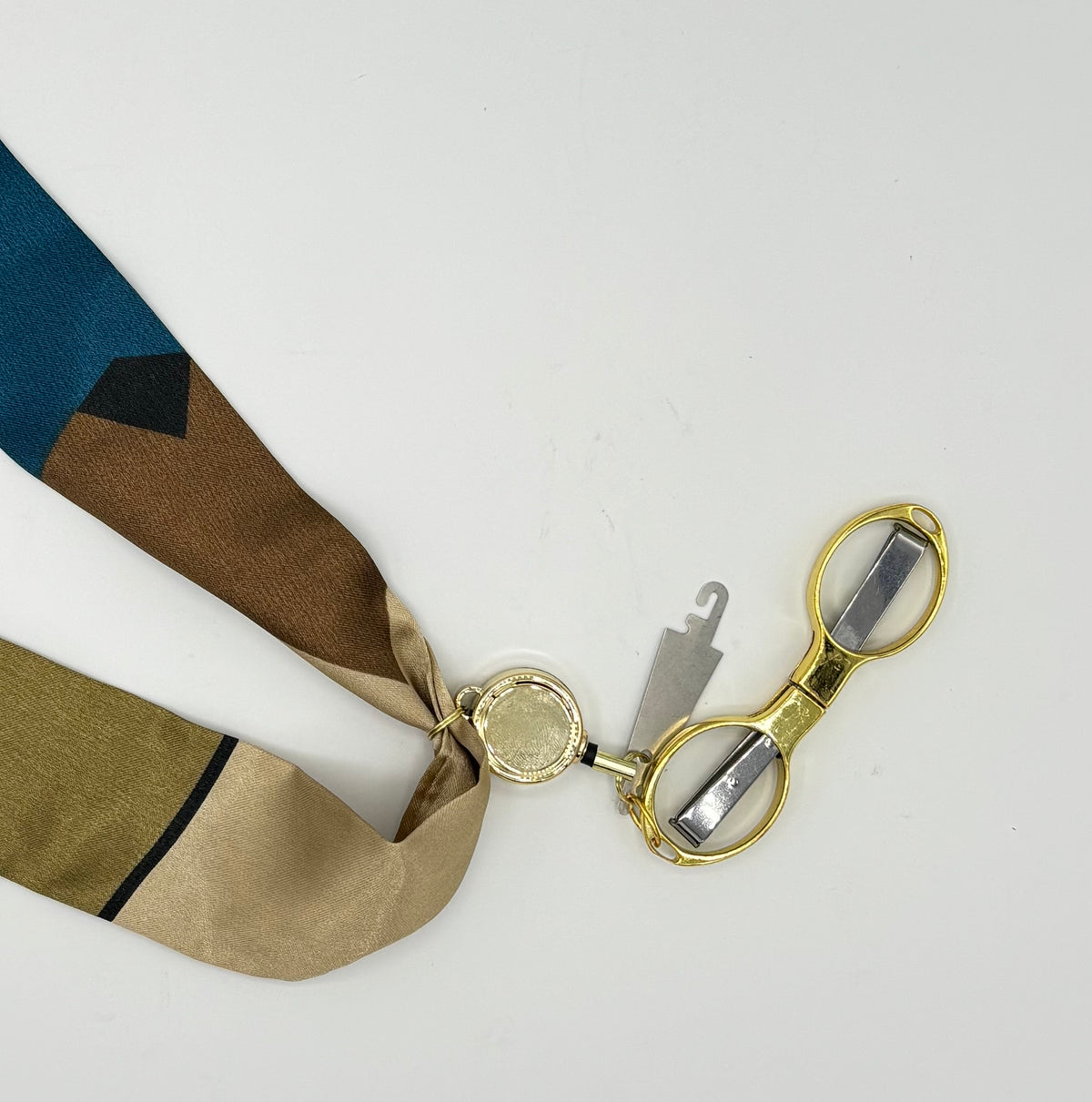 Gold/Blue/Green Stitching Scarf