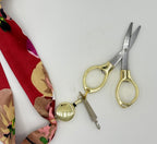 Red Floral Stitching Scarf