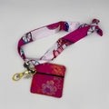 Pink & White Scarf with Hot Pink Pouch