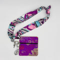 Purple & Pink Scarf with Purple Pouch