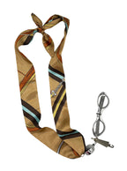 Golden Brown Stitching Scarf