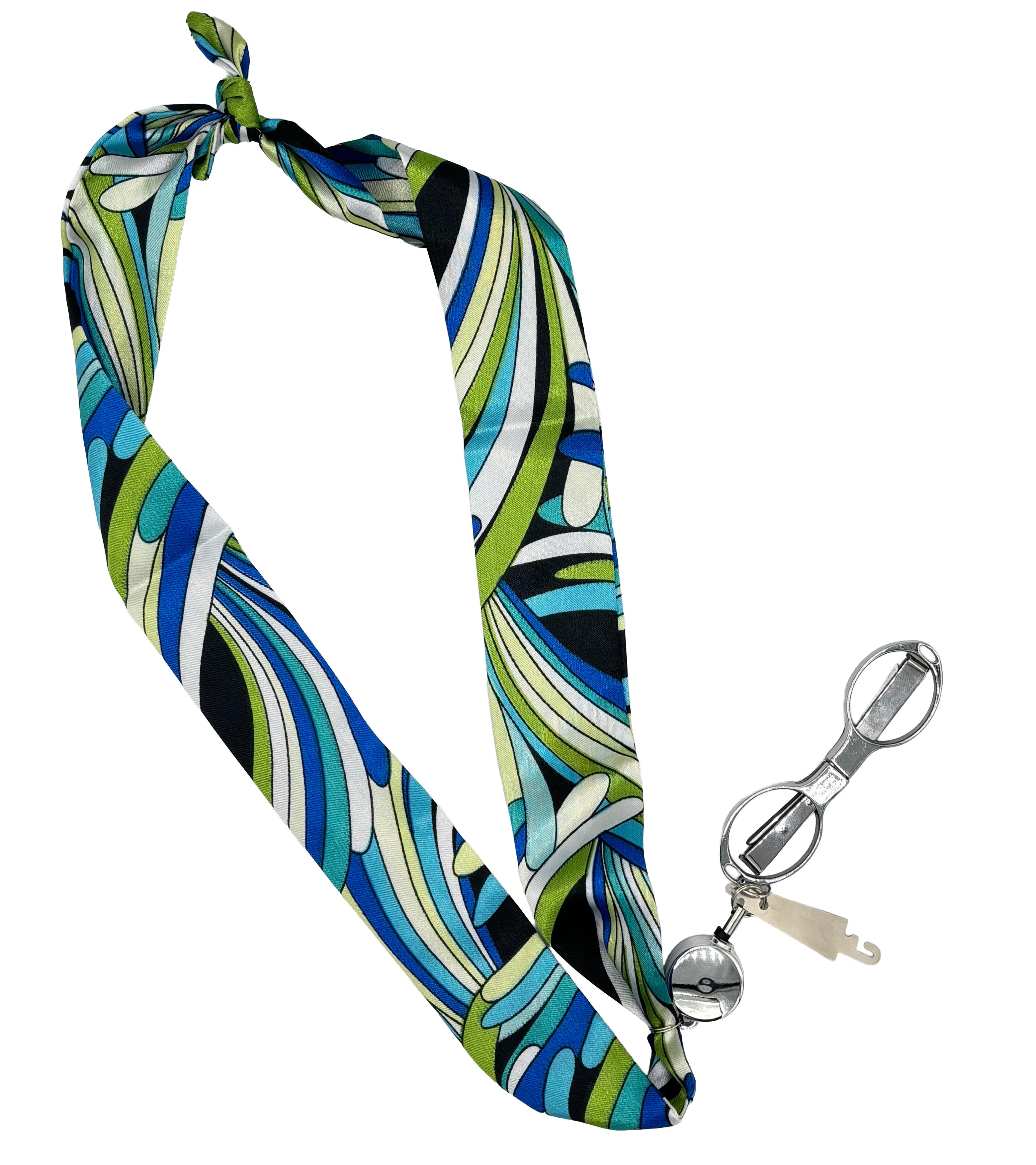 Green & Blue Stitching Scarf