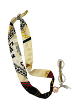 Ivory & Black Stitching Scarf