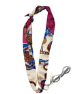 Pink/Blue/Ivory Stitching Scarf