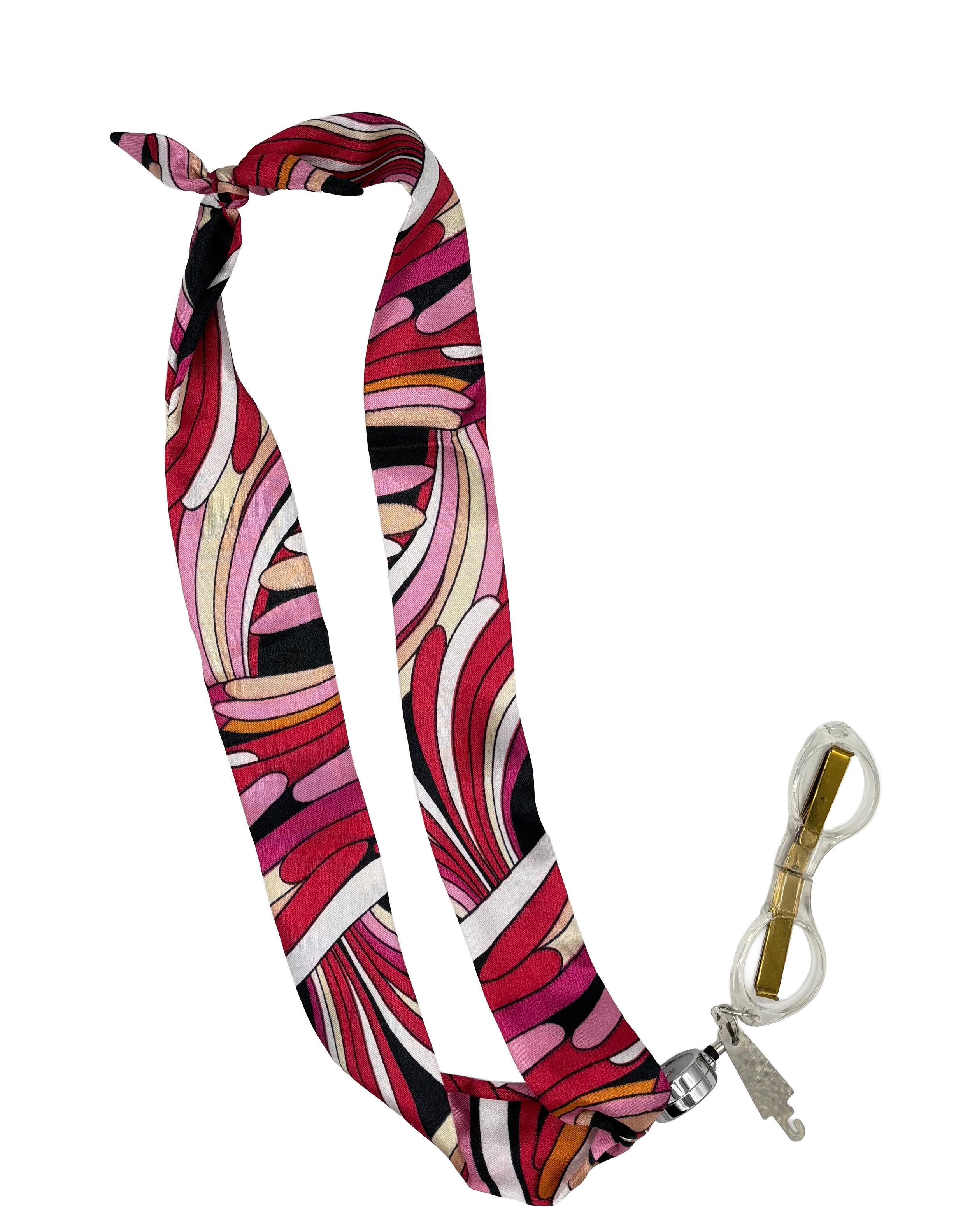 Red & Pink Stitching Scarf