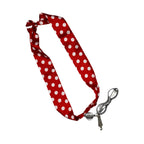 Red & White Polka Dot Stitching Scarf